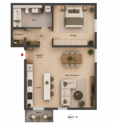 visualisierter Grundriss