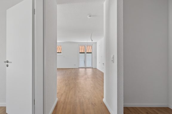 Blick auf Balkon